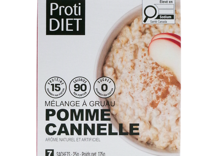 ProtiDiet - Mélange de flocons d'avoine pomme cannelle | 7x25g