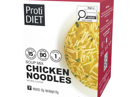 ProtiDiet - Préparation pour soupe poulet et nouilles | 7 x 25 g
