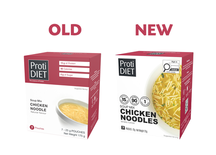 ProtiDiet - Préparation pour soupe poulet et nouilles | 7 x 25 g