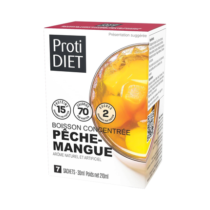 ProtiDiet - Boisson concentrée pêche-mangue | 210 ml