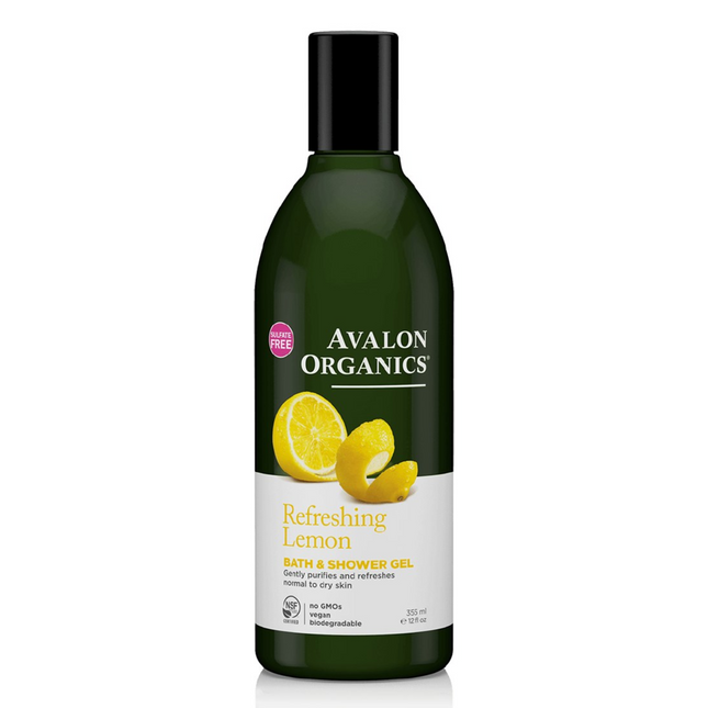 Avalon Organics - Gel bain et douche rafraîchissant au citron | 355 ml