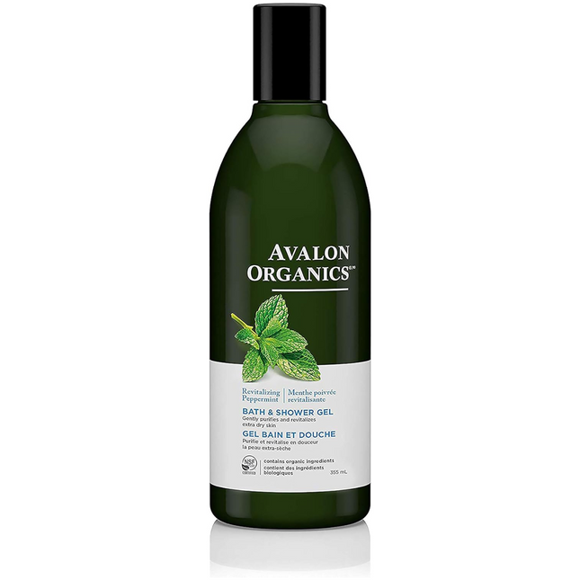 Avalon Organics - Gel bain et douche revitalisant à la menthe poivrée | 355 ml