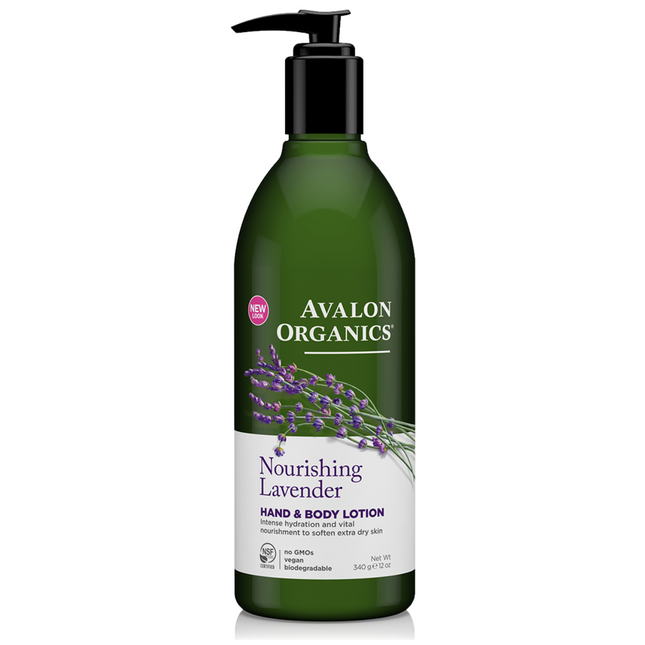 Avalon Organics - Lotion nourrissante pour les mains et le corps à la lavande | 355 ml