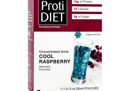 ProtiDiet - Cool Raspberry Concentrated Drink | 7 Pouches