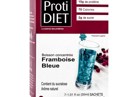 ProtiDiet - Cool Raspberry Concentrated Drink | 7 Pouches