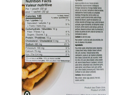 Chips ProtiDiet - Saveur naturelle au cheddar blanc | 7 x 33 g