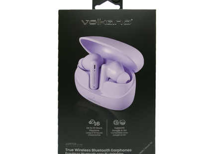 Volkano - Jupiter True Wireless Bluetooth Earphones | White/Black/Lilac/Beige