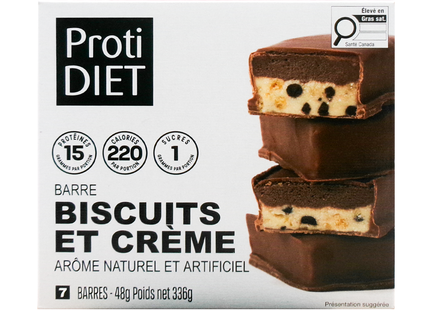 ProtiDiet - Barres biscuits et crème | 7 x 48 g