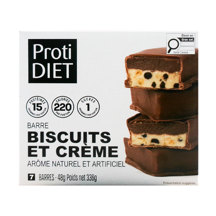 ProtiDiet - Barres biscuits et crème | 7 x 48 g