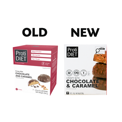 ProtiDiet - Croustillants Chocolat et Caramel | 7 x 42 g