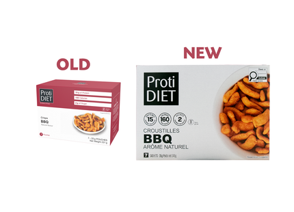 ProtiDiet - Chips BBQ à saveur naturelle | 7x33g