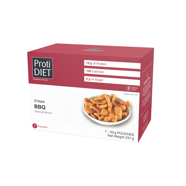 ProtiDiet - Natural Flavour BBQ Crisps