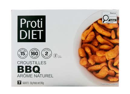 ProtiDiet - Chips BBQ à saveur naturelle | 7x33g