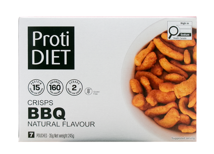 ProtiDiet - Chips BBQ à saveur naturelle | 7x33g