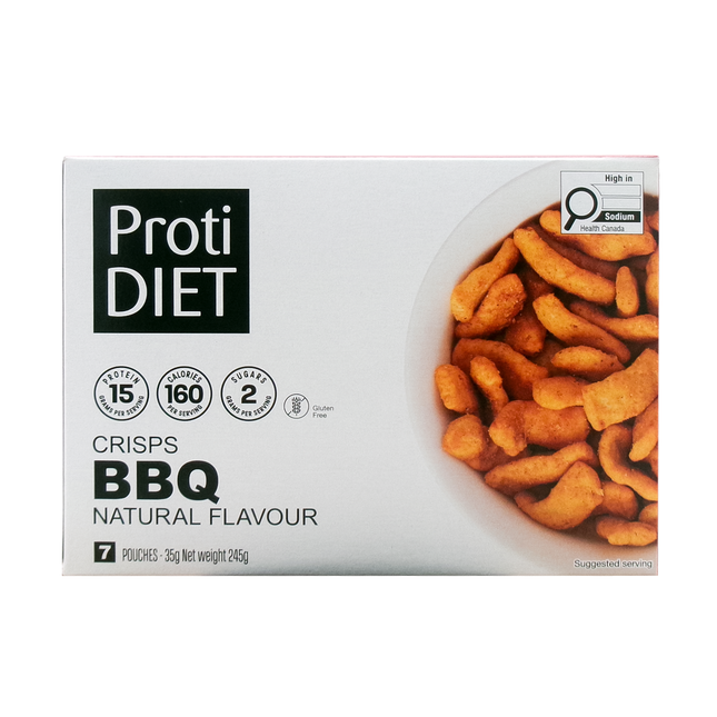 ProtiDiet - Chips BBQ à saveur naturelle | 7x33g