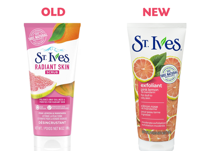 St. Ives - Exfoliant for Dull to Oily Skin, Pink Lemon & Mandarin | 170 g