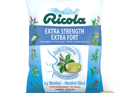 Ricola - Antitussif/pastilles pour la gorge au menthol glacé extra fort | 19 gouttes