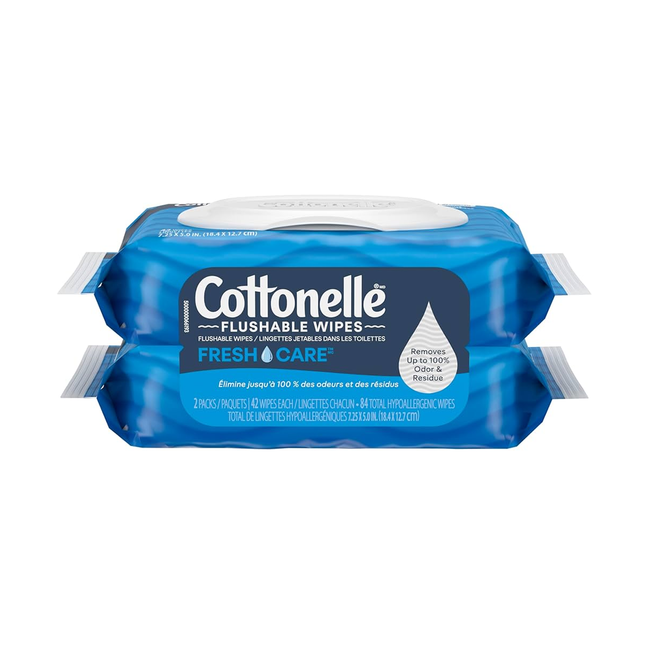 Cottonelle - Lingettes jetables | 2 paquets x 42 lingettes