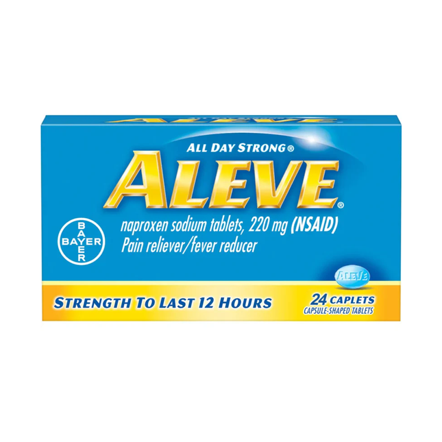 Aleve - Naproxen Sodium Tablets - 220 mg | 24 Caplets