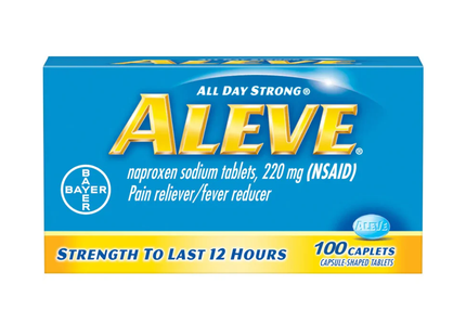 Aleve - Naproxen Sodium 220 mg Tablets  | 100 Caplets