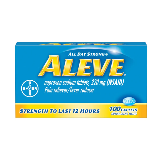 Aleve - Naproxen Sodium 220 mg Tablets  | 100 Caplets