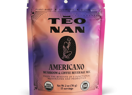 Teonan Biomedical - Mélange pour boisson aux champignons et au café, Americano | 15 portions