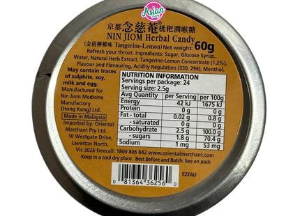 Nin Jiom - Bonbons aux herbes Mandarine | 60 g