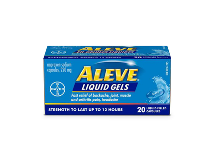 Aleve - Liquid Gels Naproxen Sodium Capsules - 220 mg | 20 Liquid-Gels