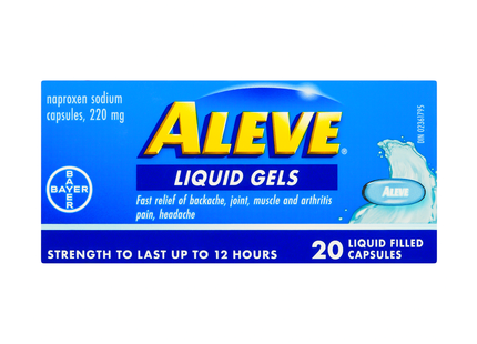 Aleve - Liquid Gels Naproxen Sodium 220 mg | 20 Liquid Filled Capsules