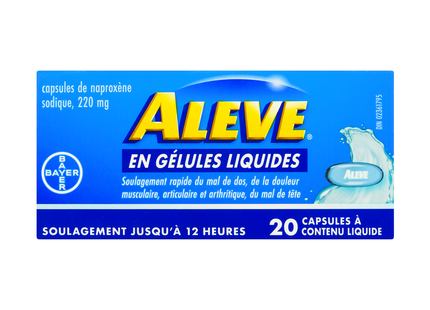 Aleve - Liquid Gels Naproxen Sodium 220 mg | 20 Liquid Filled Capsules