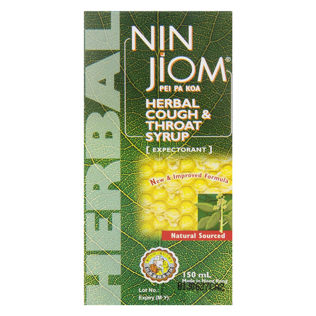 Nin Jiom - Herbal Cough & Throat Syrup - 13 Natural herbs & Honey | 150 mL