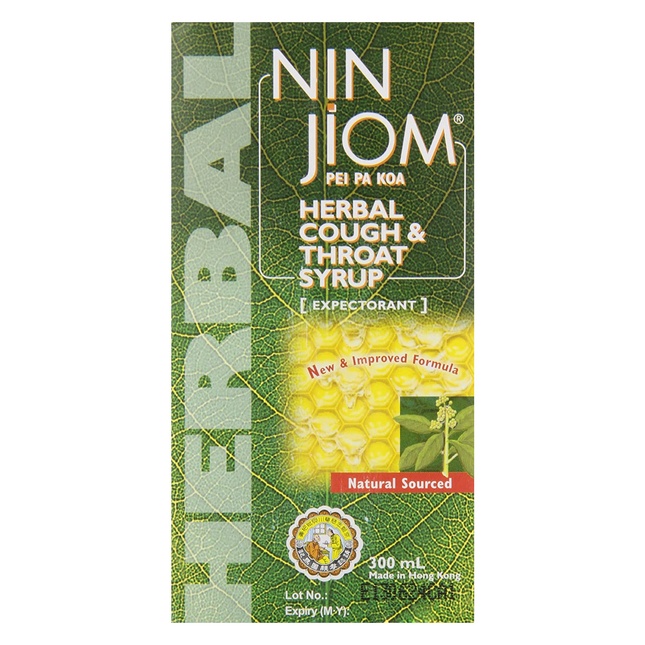 Nin Jiom - Sirop à base de plantes contre la toux et la gorge - 13 herbes naturelles et miel | 300 ml