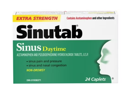 Sinutab - Caplets de jour pour sinus extra-forts | 24 caplets