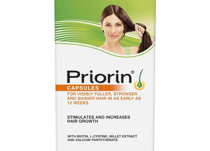 Priorin - Capsules with Biotin for Visibily Fuller & Stronger Hair | 60 Capsules