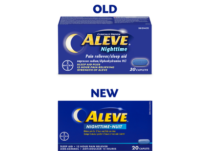 Aleve - Analgésique nocturne avec aide au sommeil | 20 comprimés
