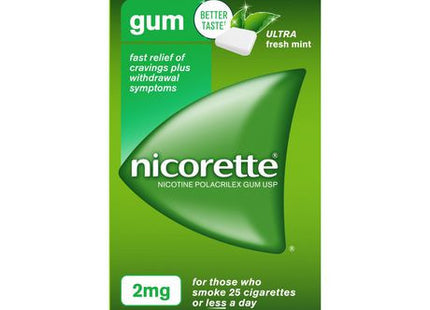 Nicorette 2mg Nicotine Gum - Ultra Fresh Mint | 105 Pieces