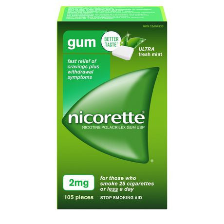 Nicorette 2mg Nicotine Gum - Ultra Fresh Mint | 105 Pieces