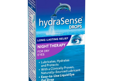 HydraSense - Eye Gel Drops Night Therapy for Dry Eyes & Long Lasting Relief | 10 ml