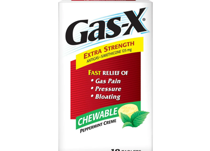 Gas-x - Extra Strength Fast Gas Relief Chewables - Peppermint Creme | 18 Tablets