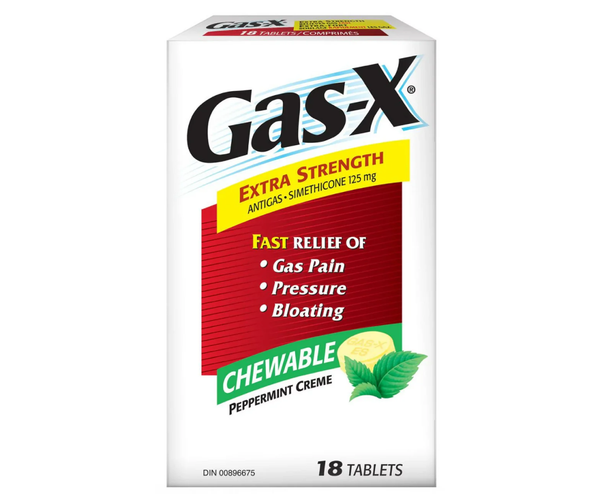 Gas-x - Extra Strength Fast Gas Relief Chewables - Peppermint Creme ...