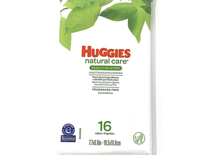 Huggies - Natural Care Wipes for Sensitive Skin | 16 Wipes
