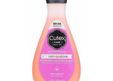 Cutex Care - Dissolvant de vernis à ongles sans acétone avec huile de noix de coco pour ongles naturels et artificiels | 200 ml