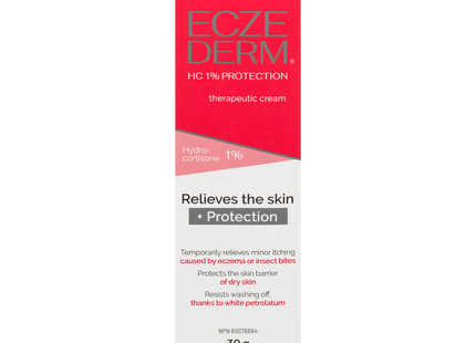 EczeDerm - Protection Hydrocortisone 1% Therapeutic Cream | 30 g