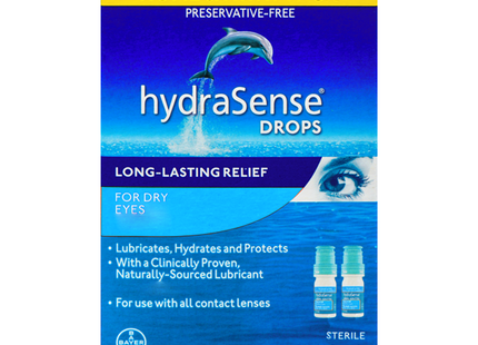 HydraSense - Long Lasting Relief For Dry Eyes | 2 x 10 mL