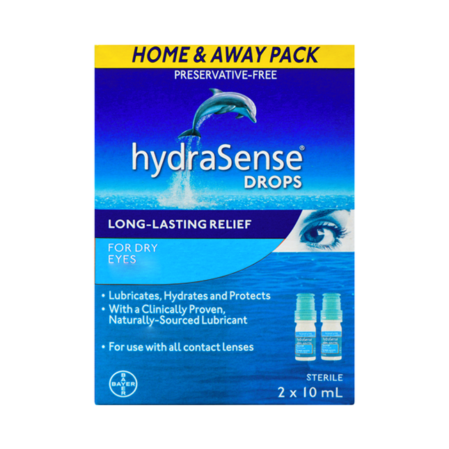 HydraSense - Long Lasting Relief For Dry Eyes | 2 x 10 mL