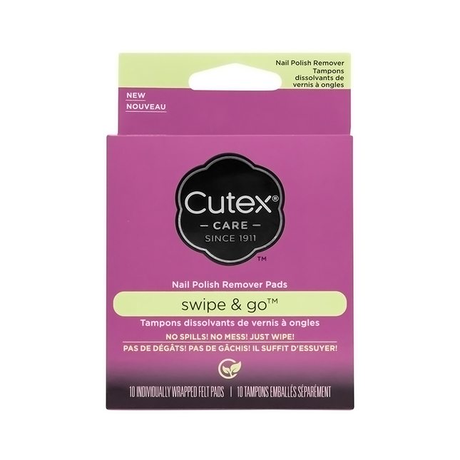 Cutex - Swipe & Go Nail polish Remover Pads | 10 pk