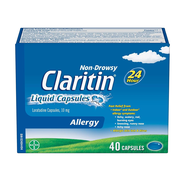 Claritin – Soulagement des allergies, sans somnolence | 40 capsules