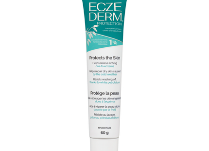 Eczederm - Skin Protection Therapeutic Cream for Eczema - 1% Colloidal Oatmeal | 60 g
