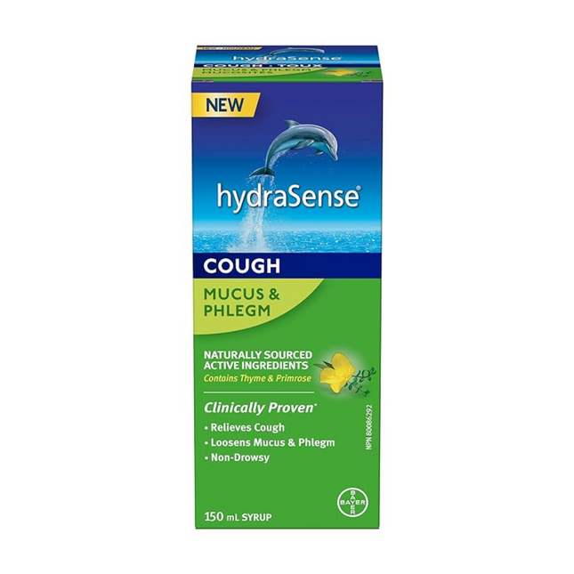 HydraSense - Mucus and Phlegm Cough Syrup - Naturally Sourced and Non-Drowsy | 150 mL