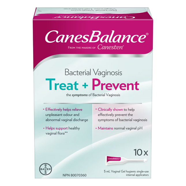 CanesBalance - Traitement de la vaginose bactérienne + Gel vaginal préventif | 10 x 5 ml
